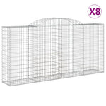 8 db íves horganyzott vas gabion kosár 300x50x140/160 cm 2