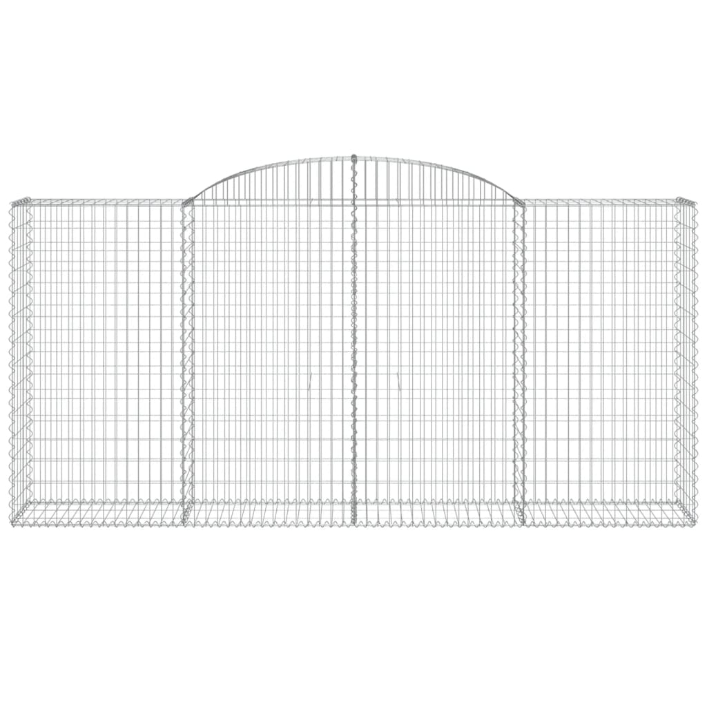 8 db íves horganyzott vas gabion kosár 300x50x140/160 cm 4