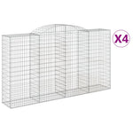4 db íves horganyzott vas gabion kosár 300x50x160/180 cm 2