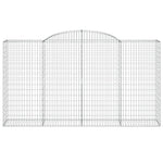 4 db íves horganyzott vas gabion kosár 300x50x160/180 cm 4