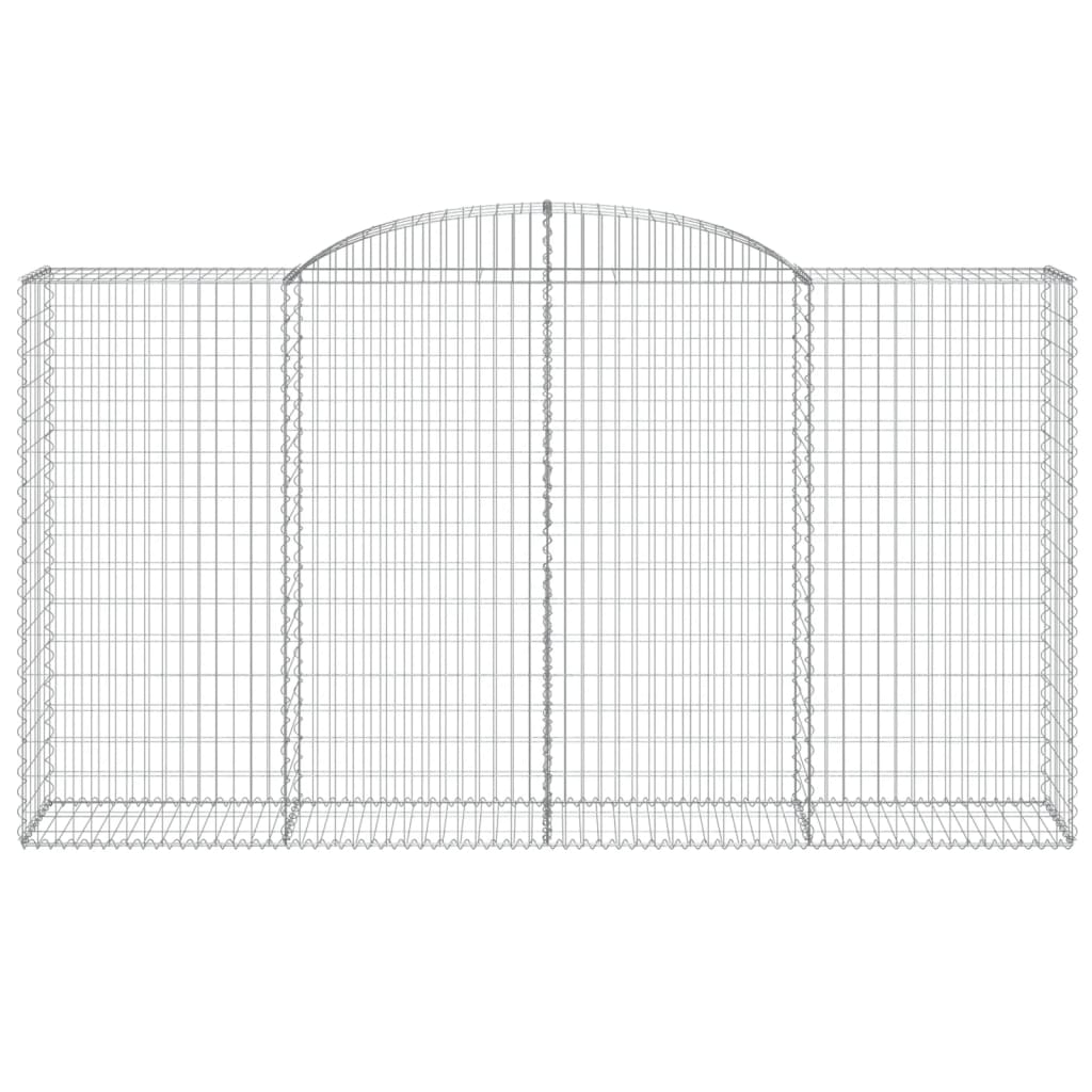 4 db íves horganyzott vas gabion kosár 300x50x160/180 cm 4