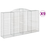 9 db íves horganyzott vas gabion kosár 300x50x160/180 cm 2