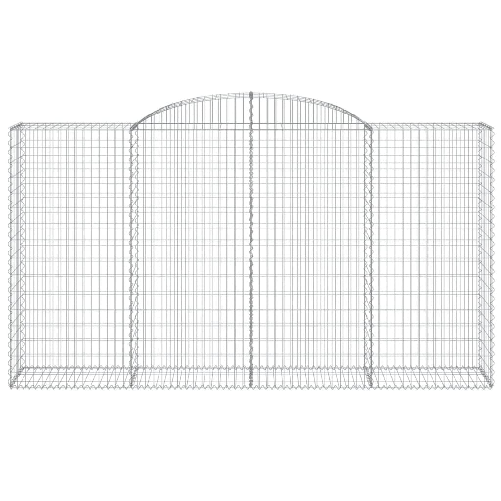 9 db íves horganyzott vas gabion kosár 300x50x160/180 cm 4