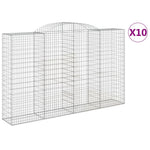 10 db íves horganyzott vas gabion kosár 300x50x180/200 cm 2