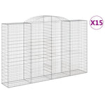 15 db íves horganyzott vas gabion kosár 300x50x180/200 cm 2