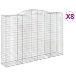 8 db íves horganyzott vas gabion kosár 300x50x200/220 cm 2