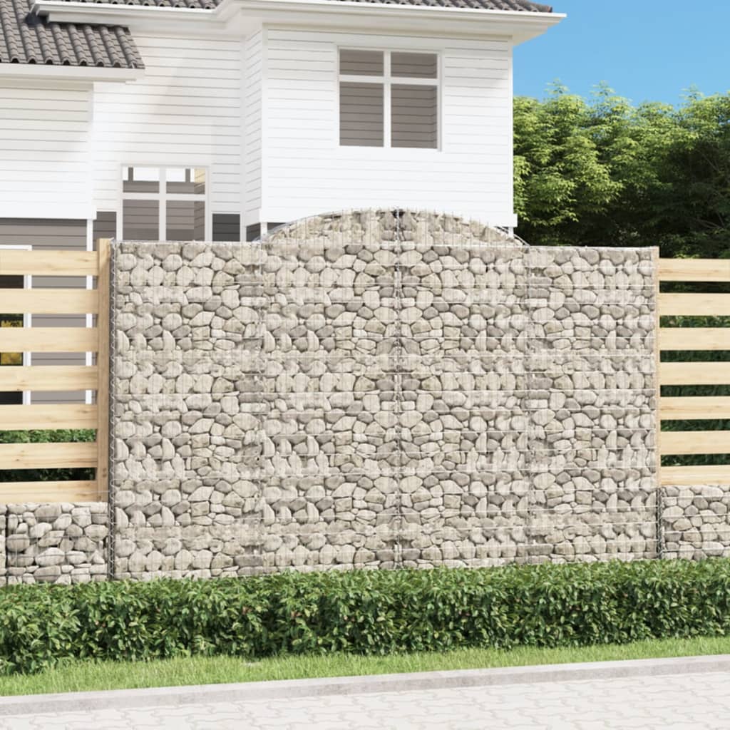 8 db íves horganyzott vas gabion kosár 300x50x200/220 cm