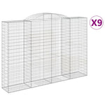 9 db íves horganyzott vas gabion kosár 300x50x200/220 cm 2