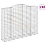10 db íves horganyzott vas gabion kosár 300x50x220/240 cm 2