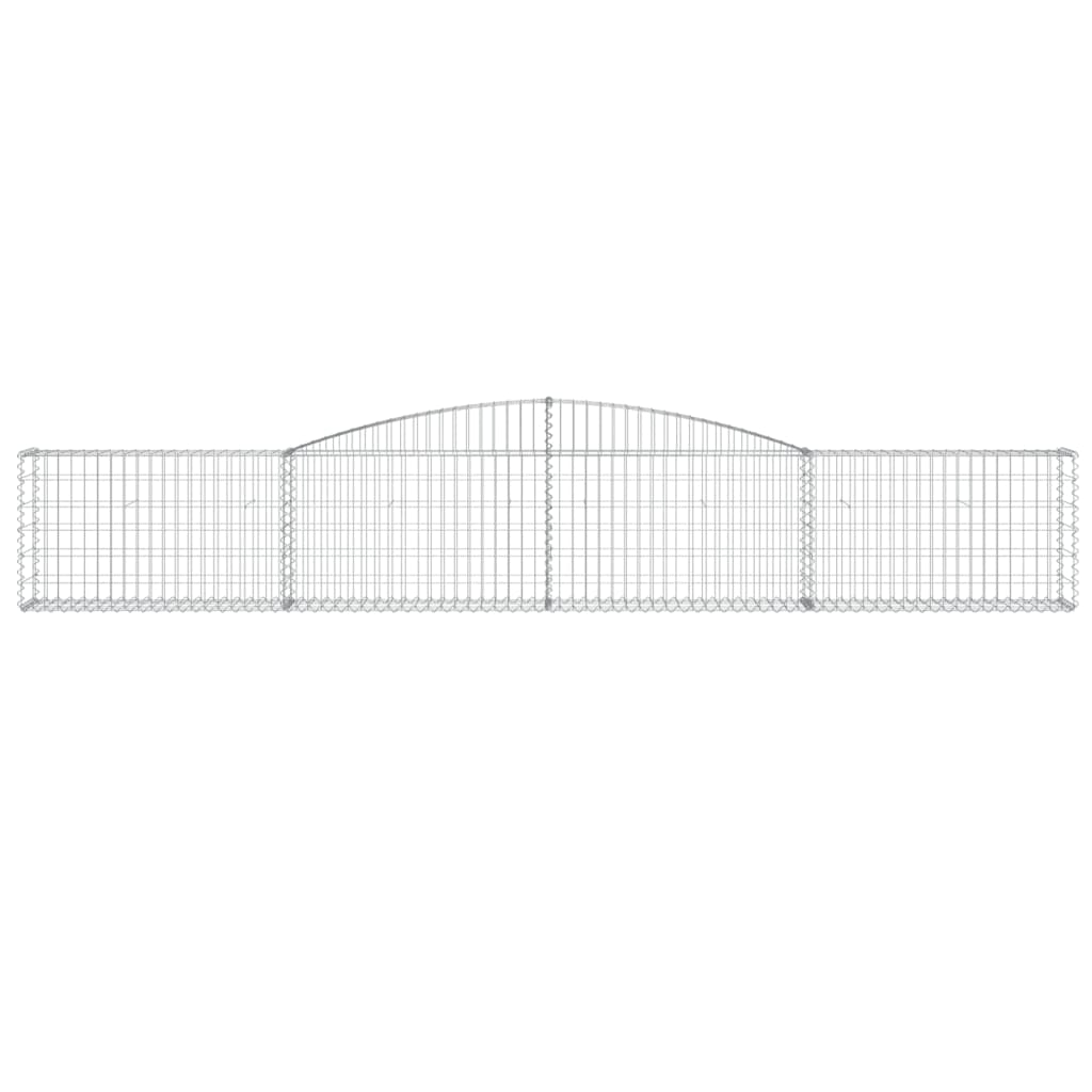 7 db íves horganyzott vas gabion kosár 400x30x60/80 cm 4