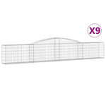 9 db íves horganyzott vas gabion kosár 400x30x60/80 cm 2