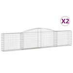 2 db íves horganyzott vas gabion kosár 400x30x80/100 cm 2