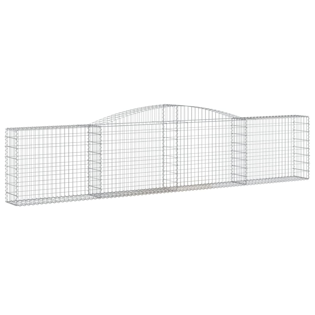 2 db íves horganyzott vas gabion kosár 400x30x80/100 cm 3
