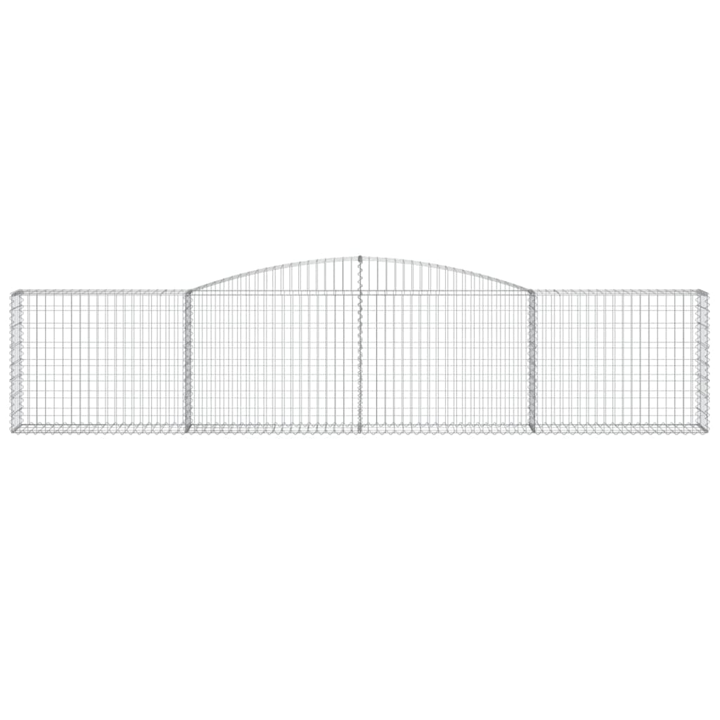 2 db íves horganyzott vas gabion kosár 400x30x80/100 cm 4