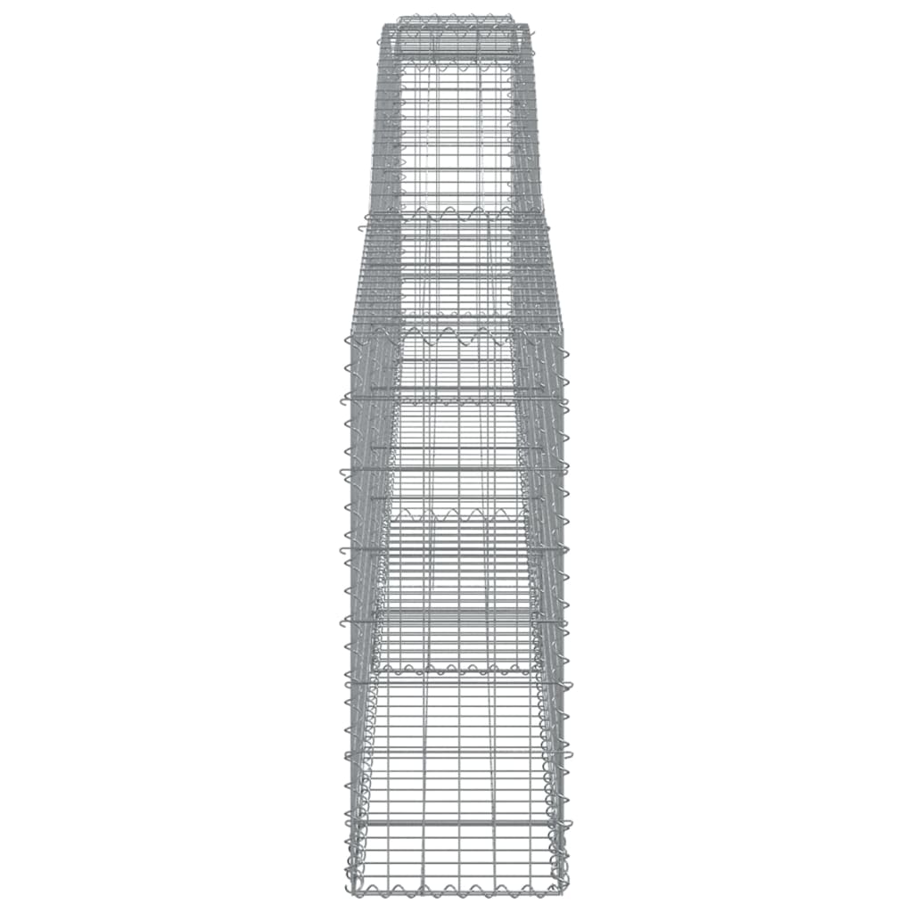 2 db íves horganyzott vas gabion kosár 400x30x80/100 cm 5