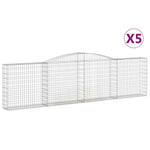 5 db íves horganyzott vas gabion kosár 400x30x100/120 cm 2