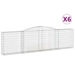 6 db íves horganyzott vas gabion kosár 400x30x100/120 cm 2