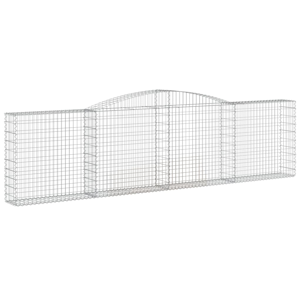 6 db íves horganyzott vas gabion kosár 400x30x100/120 cm 3