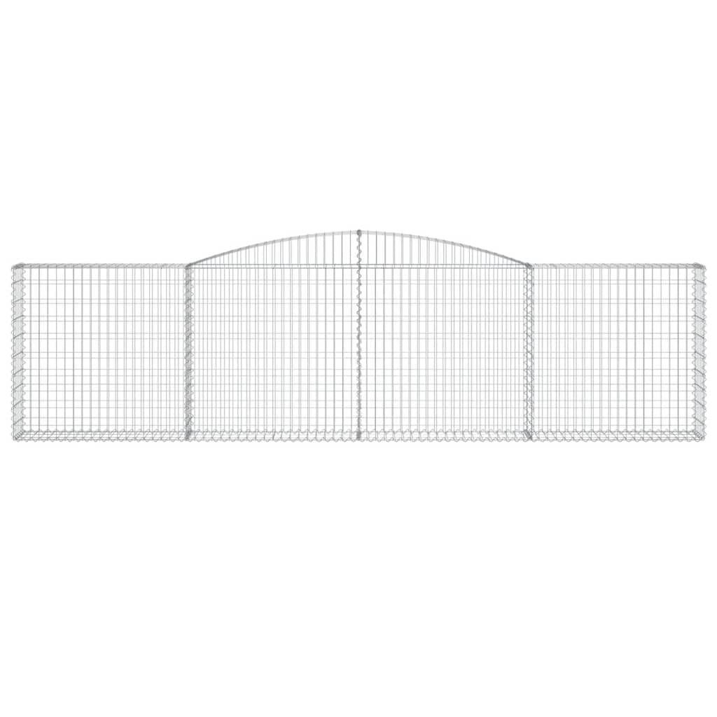6 db íves horganyzott vas gabion kosár 400x30x100/120 cm 4
