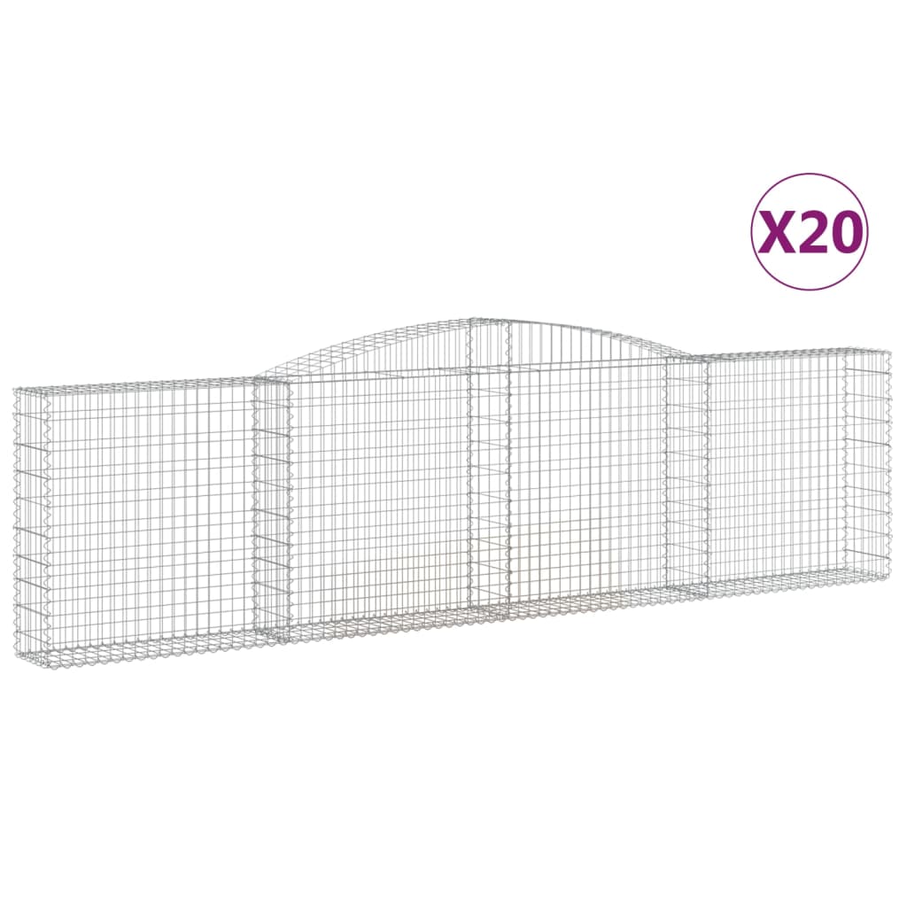 20 db íves horganyzott vas gabion kosár 400x30x100/120 cm 2