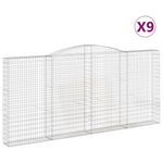 9 db íves horganyzott vas gabion kosár 400x30x180/200 cm 2