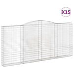 15 db íves horganyzott vas gabion kosár 400x30x180/200 cm 2