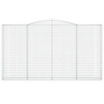 4 db íves horganyzott vas gabion kosár 400x30x220/240 cm 4