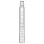 4 db íves horganyzott vas gabion kosár 400x30x220/240 cm 5