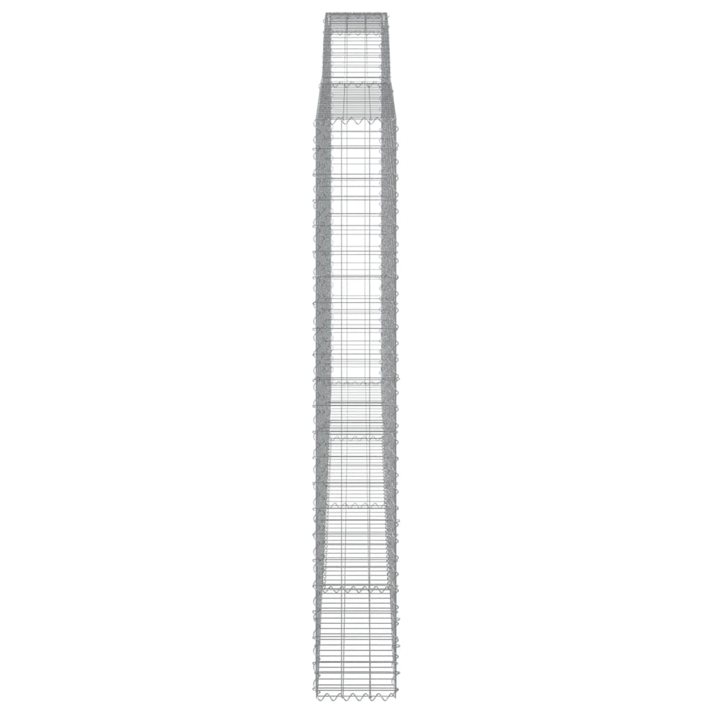 4 db íves horganyzott vas gabion kosár 400x30x220/240 cm 5