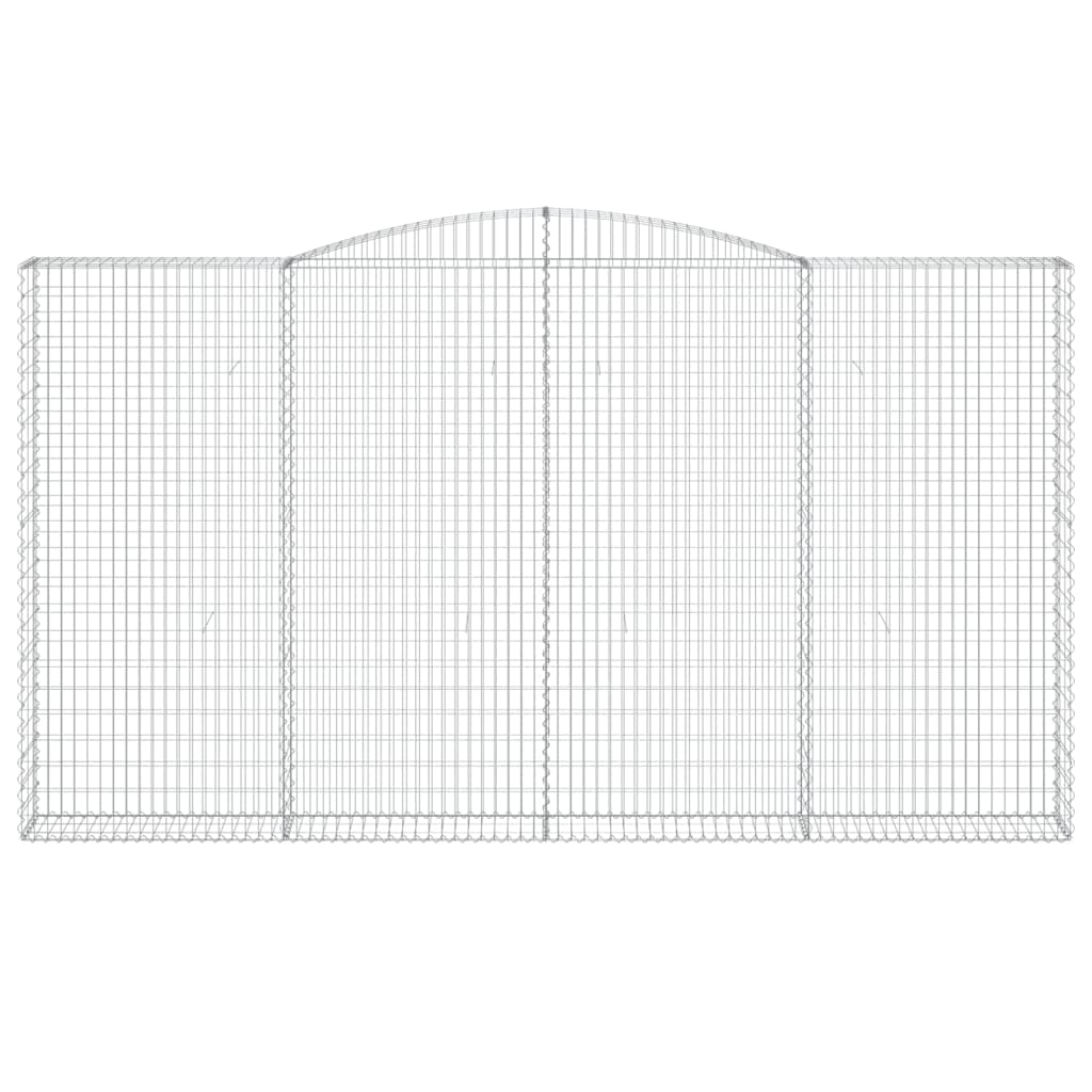 10 db íves horganyzott vas gabion kosár 400x30x220/240 cm 4