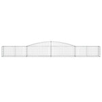 10 db íves horganyzott vas gabion kosár 400x50x40/60 cm 4