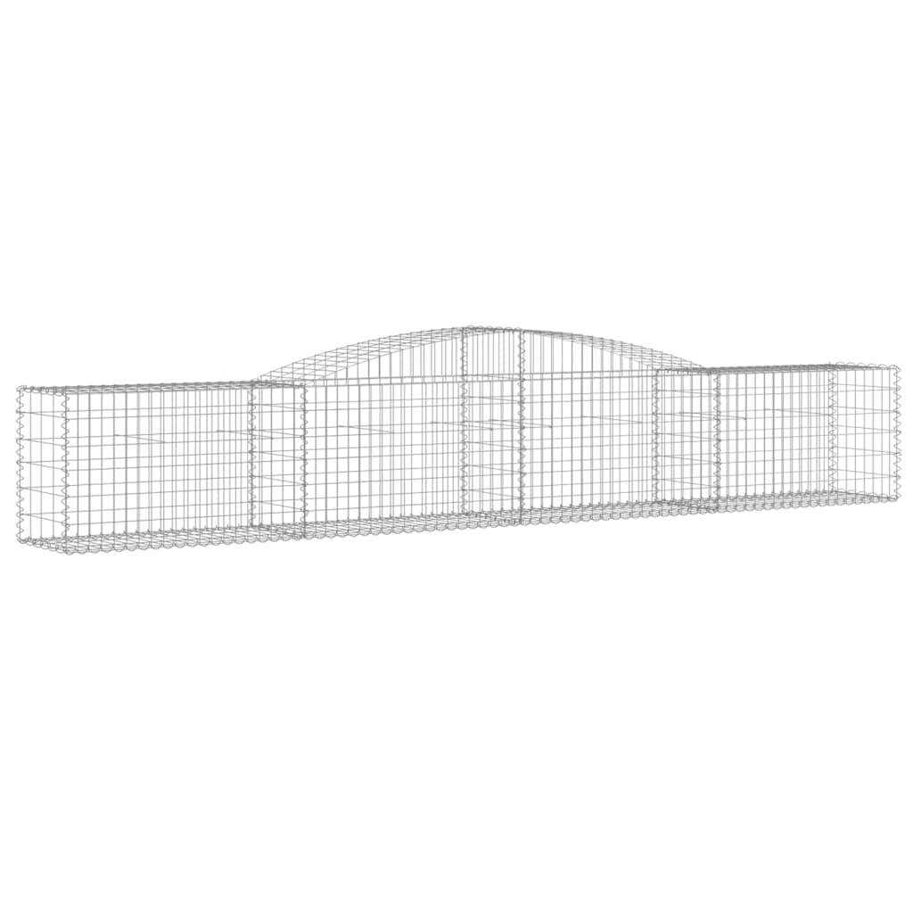3 db íves horganyzott vas gabion kosár 400x50x60/80 cm 3