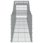 3 db íves horganyzott vas gabion kosár 400x50x60/80 cm 5