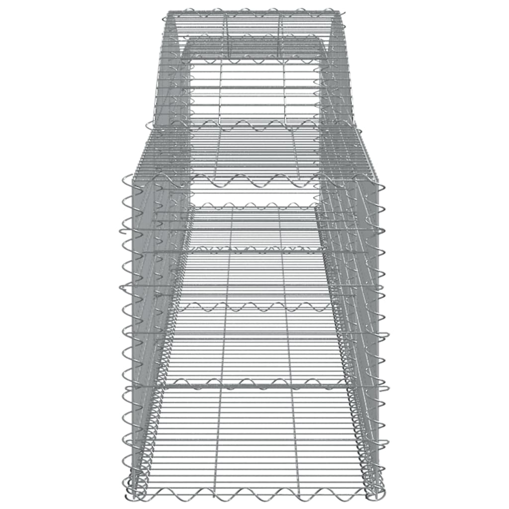 3 db íves horganyzott vas gabion kosár 400x50x60/80 cm 5