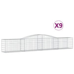 9 db íves horganyzott vas gabion kosár 400x50x60/80 cm 2