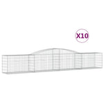 10 db íves horganyzott vas gabion kosár 400x50x60/80 cm 2