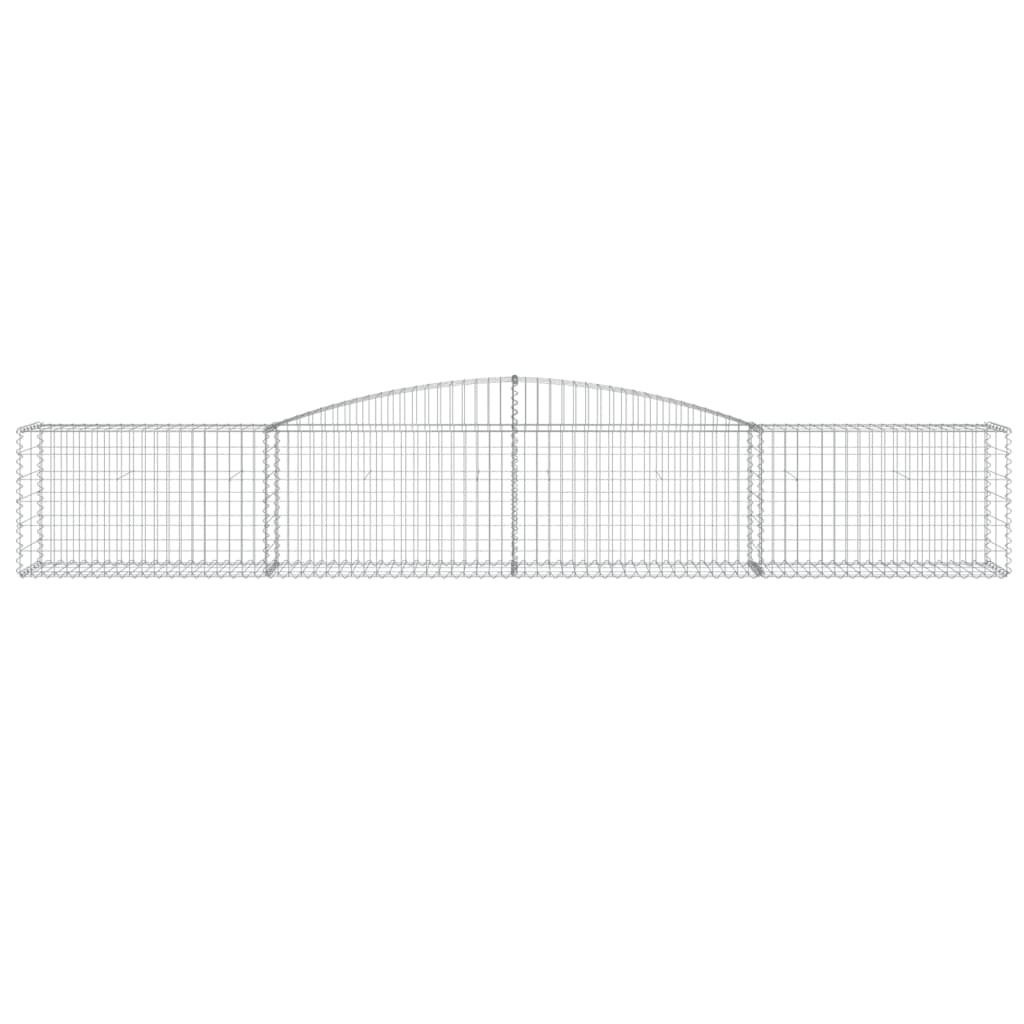10 db íves horganyzott vas gabion kosár 400x50x60/80 cm 4
