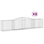 8 db íves horganyzott vas gabion kosár 400x50x80/100 cm 2