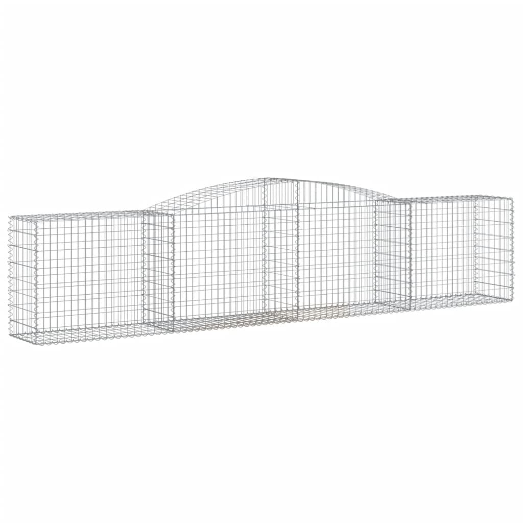 8 db íves horganyzott vas gabion kosár 400x50x80/100 cm 3