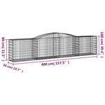 15 db íves horganyzott vas gabion kosár 400x50x80/100 cm 6