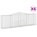 6 db íves horganyzott vas gabion kosár 400x50x120/140 cm 2