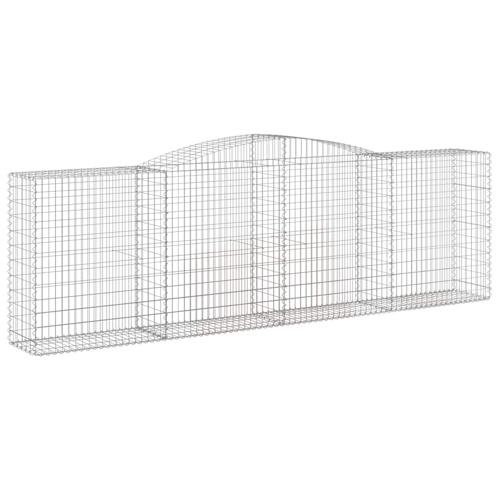 6 db íves horganyzott vas gabion kosár 400x50x120/140 cm 3