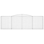 6 db íves horganyzott vas gabion kosár 400x50x120/140 cm 4