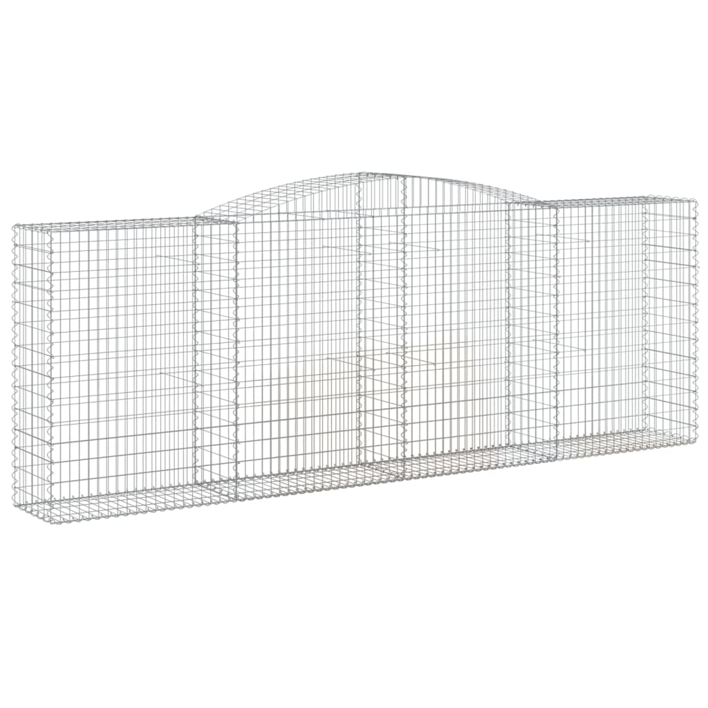 6 db íves horganyzott vas gabion kosár 400x50x140/160 cm 3