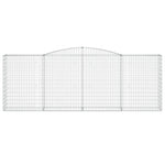 6 db íves horganyzott vas gabion kosár 400x50x140/160 cm 4