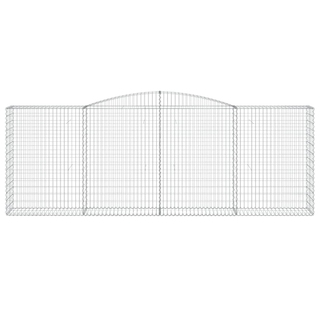 6 db íves horganyzott vas gabion kosár 400x50x140/160 cm 4