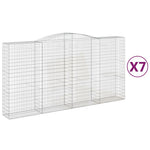 7 db íves horganyzott vas gabion kosár 400x50x200/220 cm 2