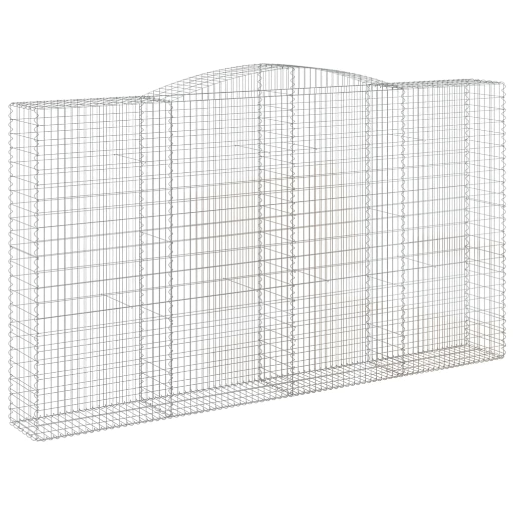 7 db íves horganyzott vas gabion kosár 400x50x220/240 cm 3