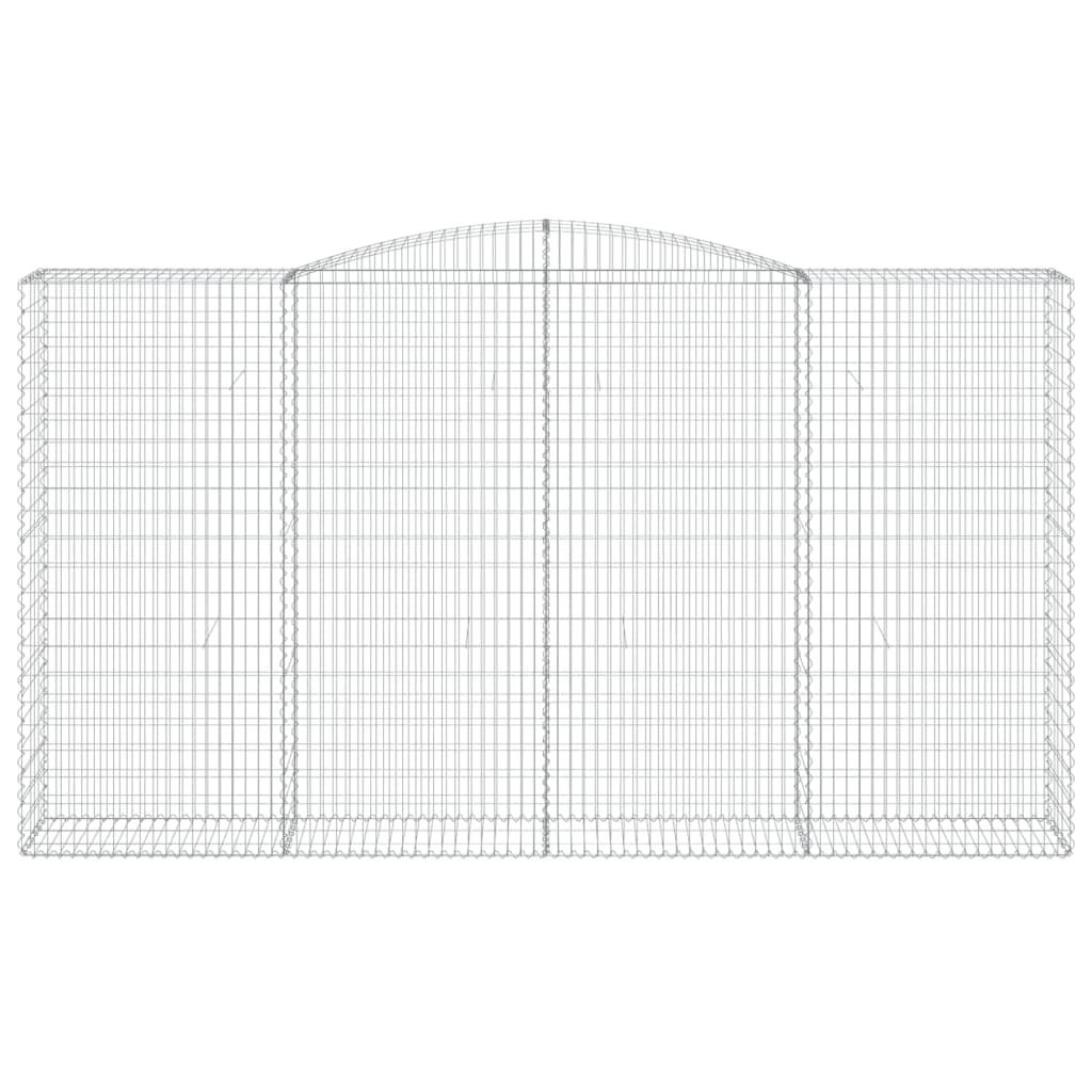 7 db íves horganyzott vas gabion kosár 400x50x220/240 cm 4