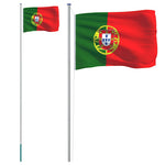 Alumínium portugál zászló és rúd 6,08 m 2